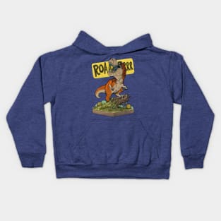 Roaring Power: Dinosaur Roar Design Kids Hoodie